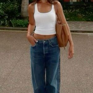 White cotton tank top